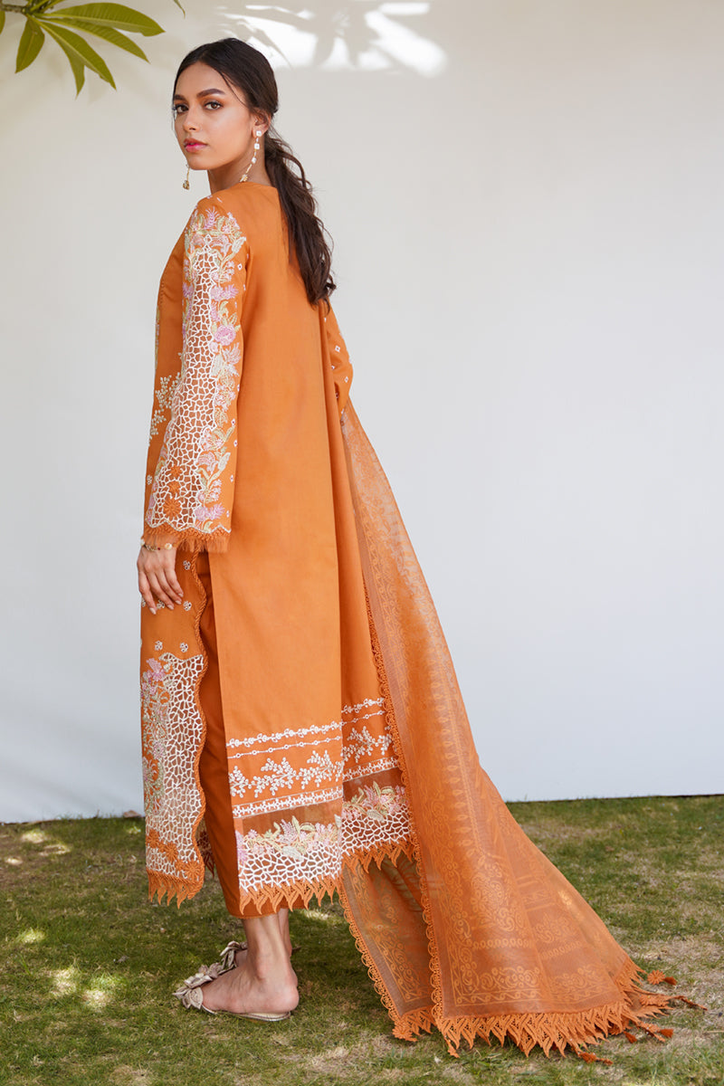 QALAMKAR QLINEKARI-RT-04 ALAINA-LAWN COLLECTION'23 - Riwayat-e-khas