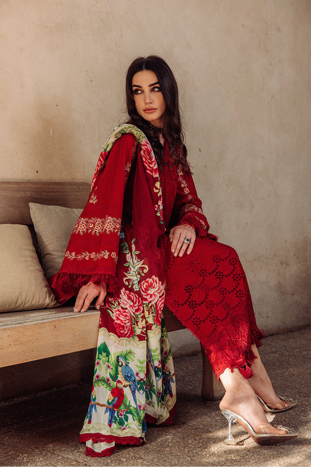 SAIRA RIZWAN-ROISE SR-05-LUXURY LAWN COLLECTION'23 - Riwayat-e-khas