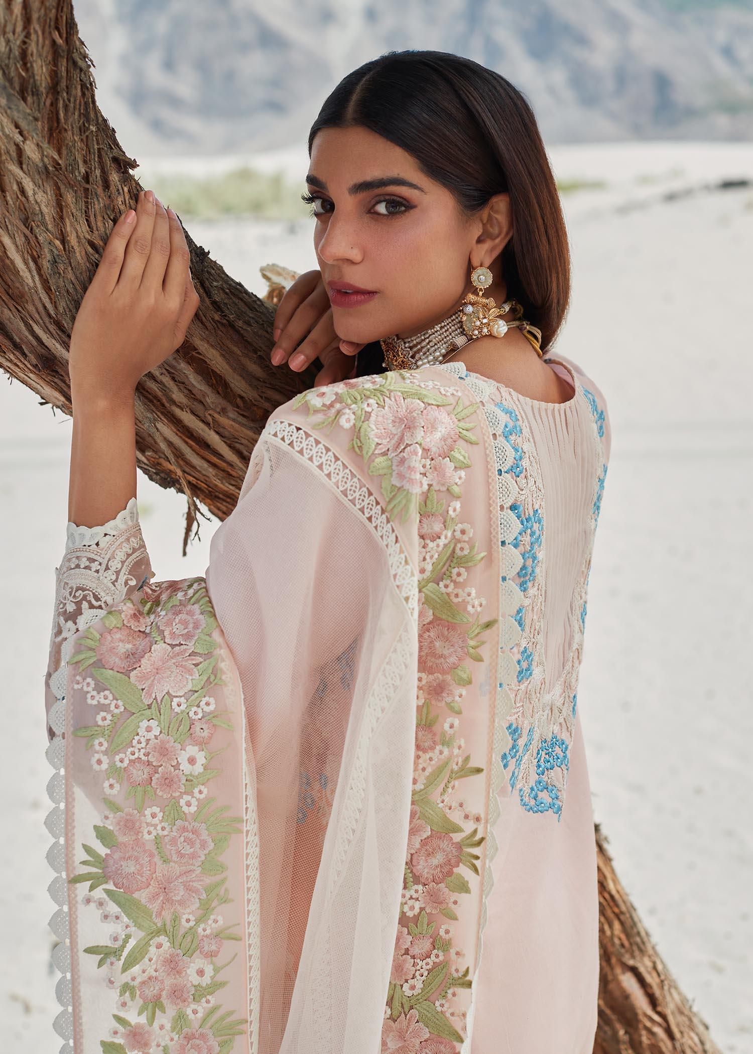 CRIMSON LUXE LAWN Marori Dreams - D8 B UNSTITCHED - Riwayat-e-khas