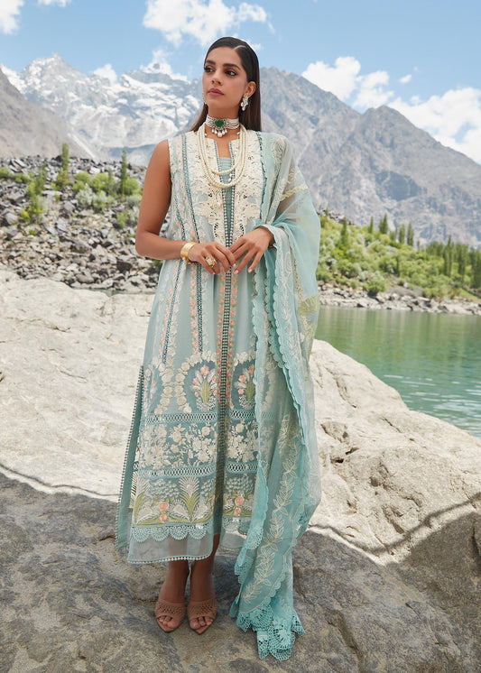 CRIMSON LUXE LAWN Chikkankari Affair - D2 A Stitched - Riwayat-e-khas