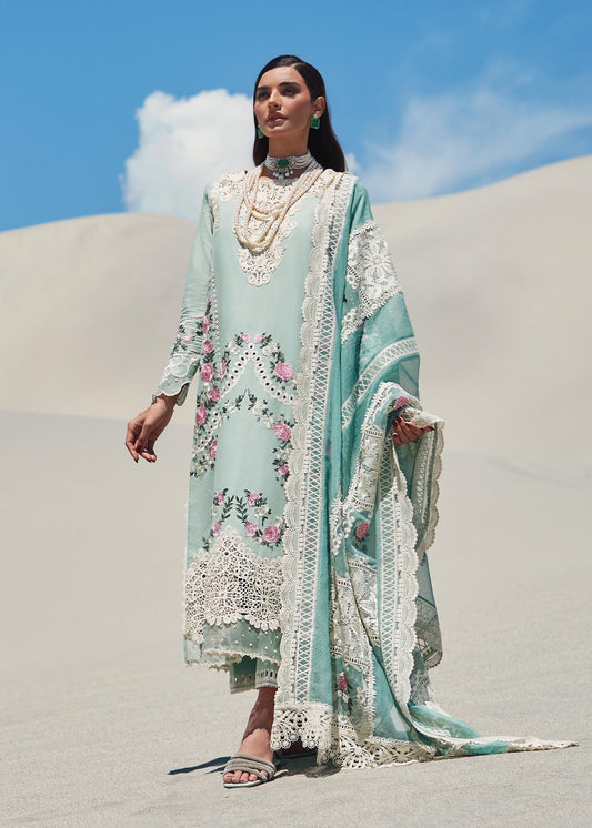 CRIMSON LUXE LAWN Serendipity - D3 B Stitched - Riwayat-e-khas