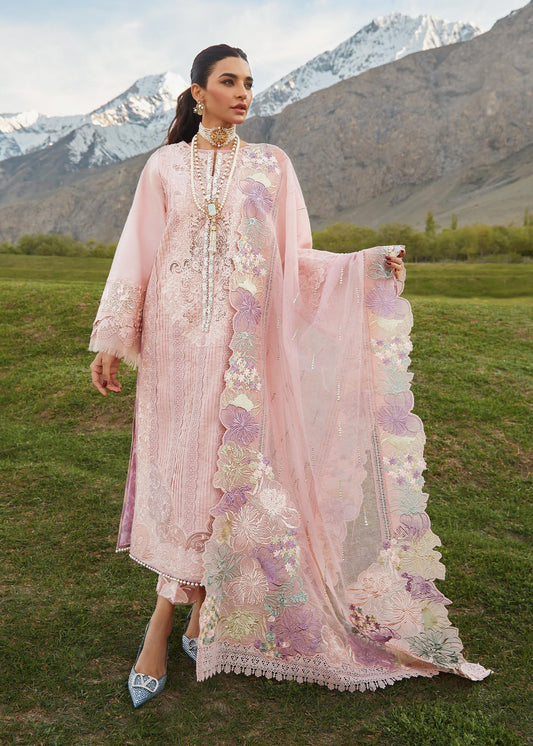 CRIMSON LUXE LAWN Pleated Perfection - D4 B STITCHED - Riwayat-e-khas