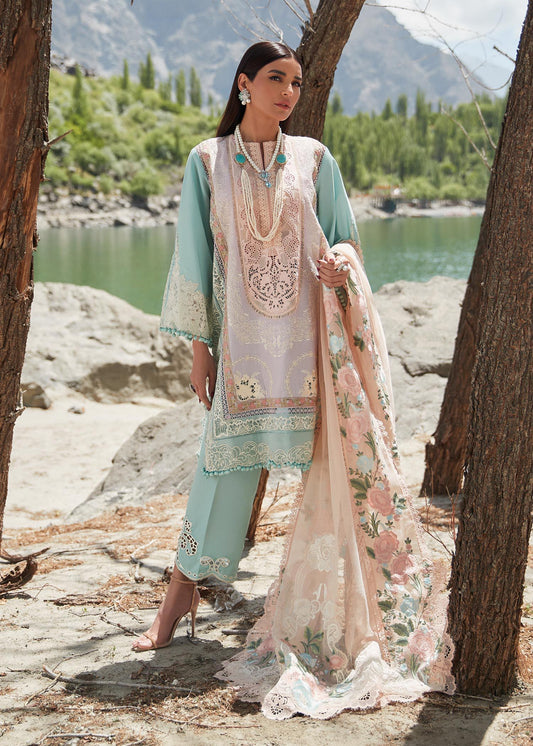 CRIMSON LUXE LAWN Mountain Love - D6 B STITCHED - Riwayat-e-khas