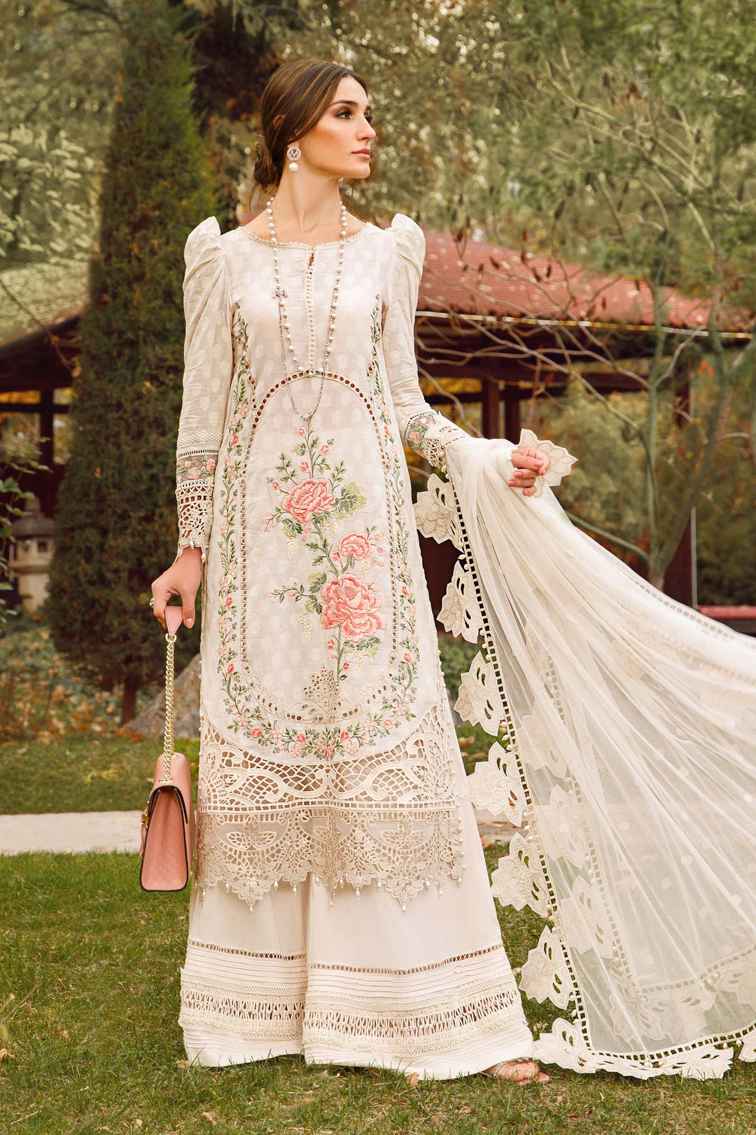 MARIA B EMBROIDED LAWN D-2302-A - Riwayat-e-khas