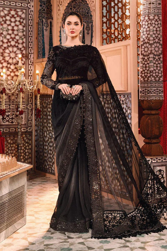 Maria .B MBROIDERED – Grey and Black (BD-2504) - Riwayat-e-khas