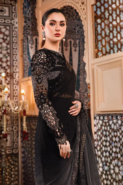 Maria .B MBROIDERED – Grey and Black (BD-2504) - Riwayat-e-khas