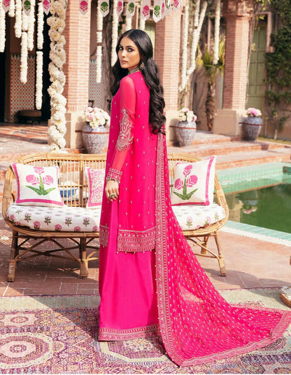 SIFA Crinkle Chiffon Embroidered 3Pc Suit - LAILA - Riwayat-e-khas