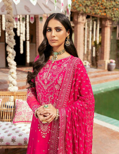 SIFA Crinkle Chiffon Embroidered 3Pc Suit - LAILA - Riwayat-e-khas