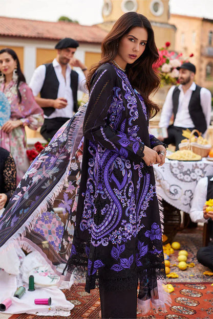 Mushq Te Amo Embroidered Lawn 3Pc Suit MSL-2410 Sardinia Splendor