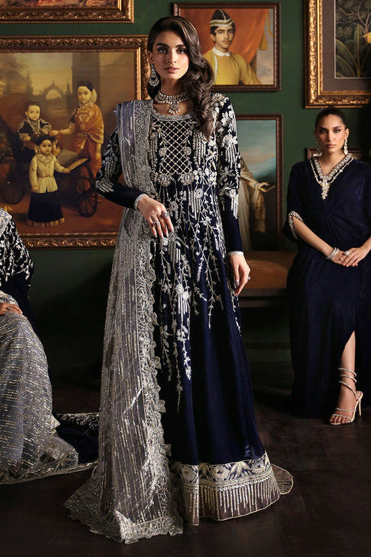 Niloufer by Mushq Embroidered Velvet Unstitched 3Pc Suit MV23-03 YASMIN - Riwayat-e-khas