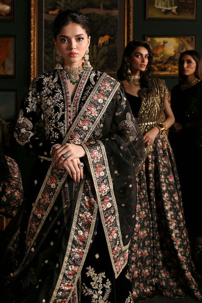 Niloufer by Mushq Embroidered Velvet Unstitched 3Pc Suit MV23-05 PARI - Riwayat-e-khas