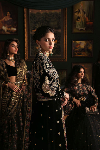 Niloufer by Mushq Embroidered Velvet Unstitched 3Pc Suit MV23-05 PARI - Riwayat-e-khas