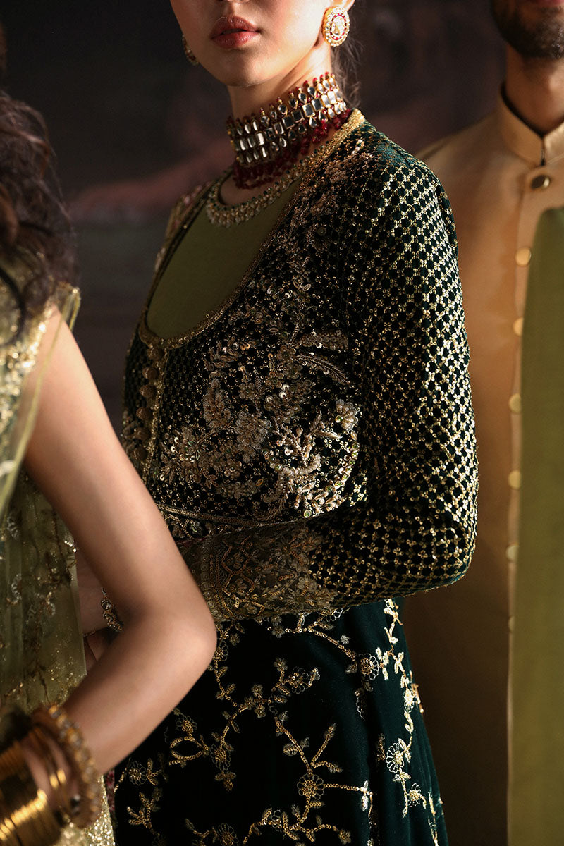 Niloufer by Mushq Embroidered Velvet Unstitched 3Pc Suit MV23-07 SHAHINAZ - Riwayat-e-khas