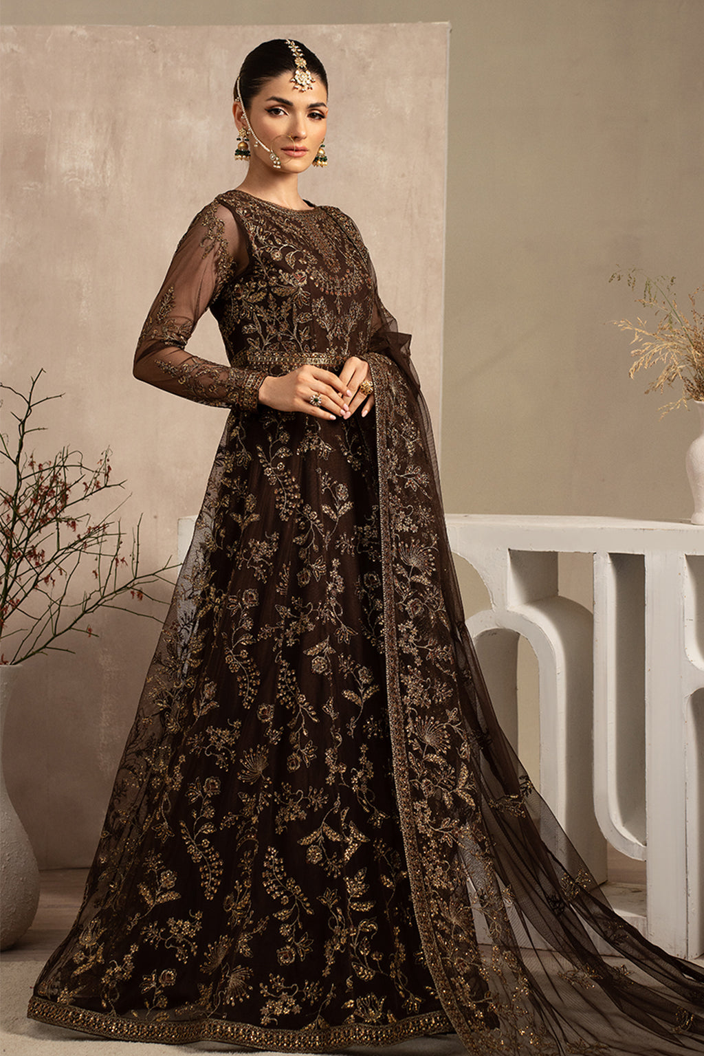 Naqsh by Zarif Unstitched Festive Formal 3 Piece Suit ZRN-01 SIYAH - Riwayat-e-khas