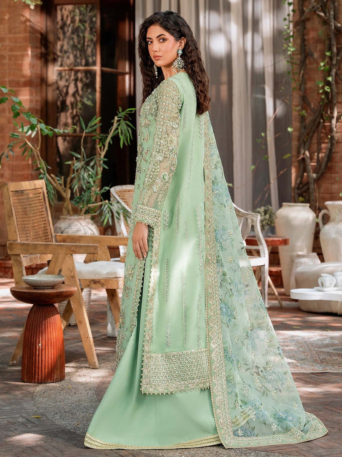 Akbar Aslam Mastani Embroidered Organza 3Pc Suit - RIWAYAT - Riwayat-e-khas