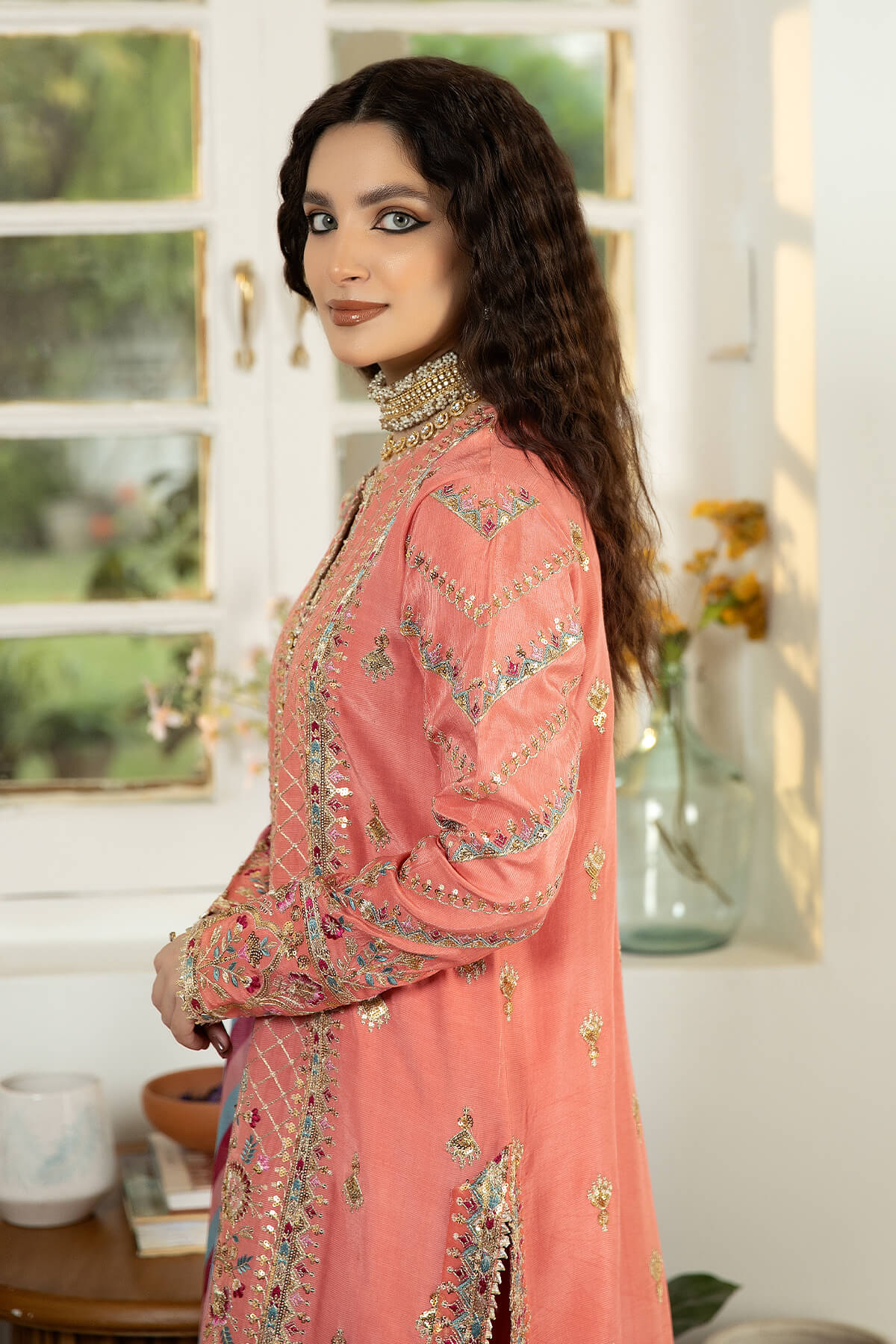 Jahaa'n Ara by Serene Embroidered Raw Silk Suit SRS-01 - Riwayat-e-khas