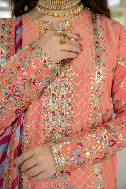 Jahaa'n Ara by Serene Embroidered Raw Silk Suit SRS-01 - Riwayat-e-khas