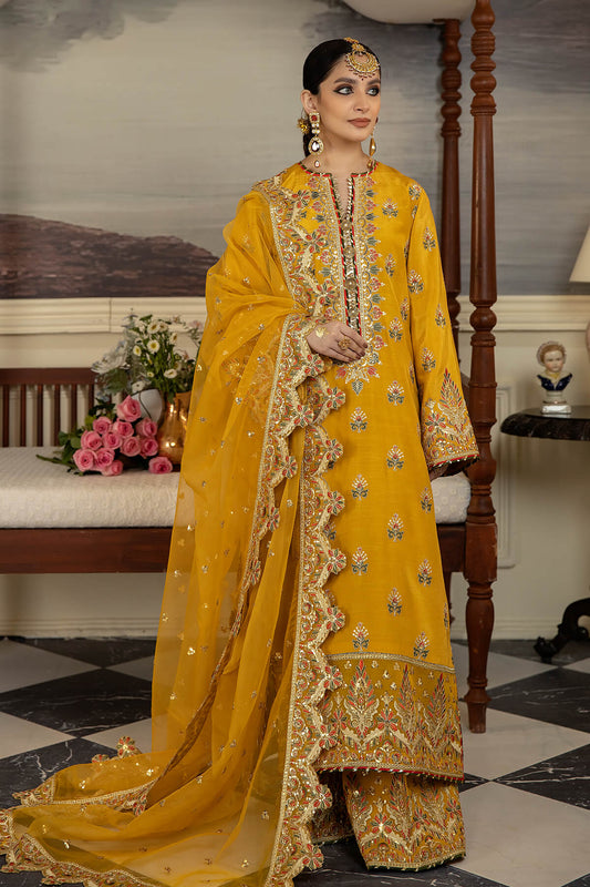 Jahaa'n Ara by Serene Embroidered Raw Silk Suit SRS-04 - Riwayat-e-khas