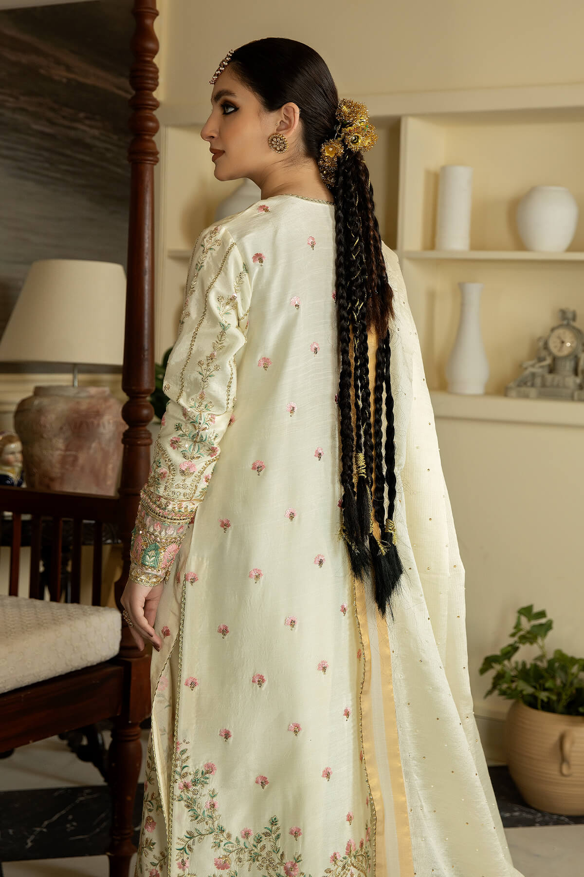 Jahaa'n Ara by Serene Embroidered Raw Silk Suit SRS-09 - Riwayat-e-khas