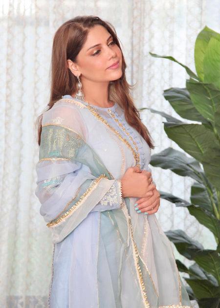 Lotus Outfit - Baby Blue - Riwayat-e-khas