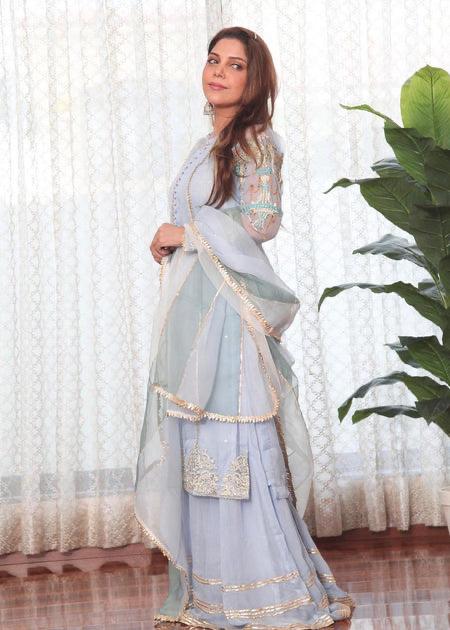 Lotus Outfit - Baby Blue - Riwayat-e-khas