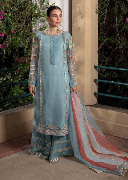 Lotus Outfit - Ice Blue - Riwayat-e-khas