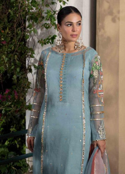 Lotus Outfit - Ice Blue - Riwayat-e-khas