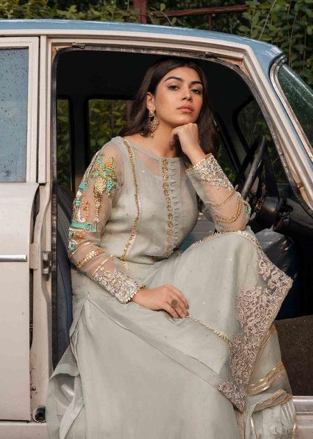 Lotus Outfit - Grey - Riwayat-e-khas