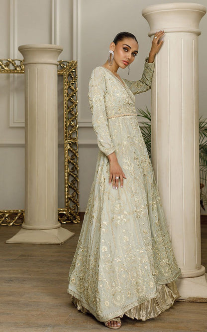 Chiffon Embroidered Angrakha - Riwayat-e-khas