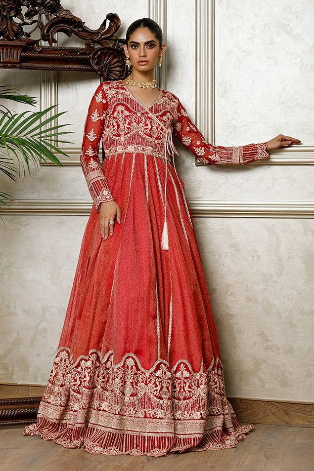 Net Embroidered Dress - Riwayat-e-khas