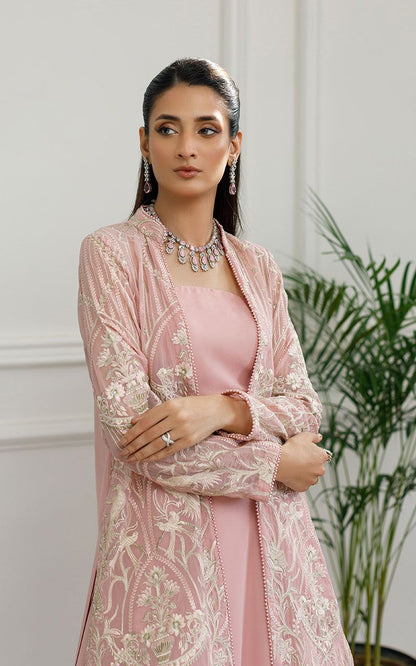 Chiffon Embroidered Jacket with Skirt - Riwayat-e-khas