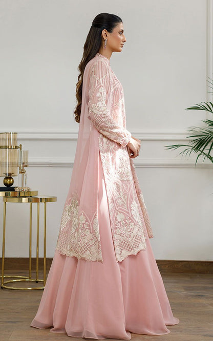 Chiffon Embroidered Jacket with Skirt - Riwayat-e-khas