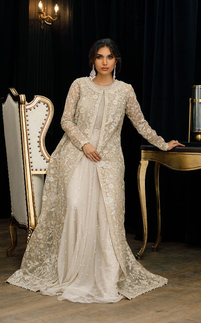 Organza Embroidered Jacket with Maxi - Riwayat-e-khas