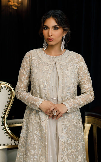 Organza Embroidered Jacket with Maxi - Riwayat-e-khas