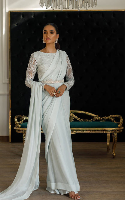 Embroidered Saree - Riwayat-e-khas