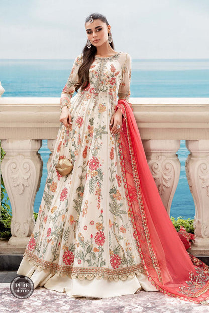 Cloud White Floral MPC-23-106 - Riwayat-e-khas