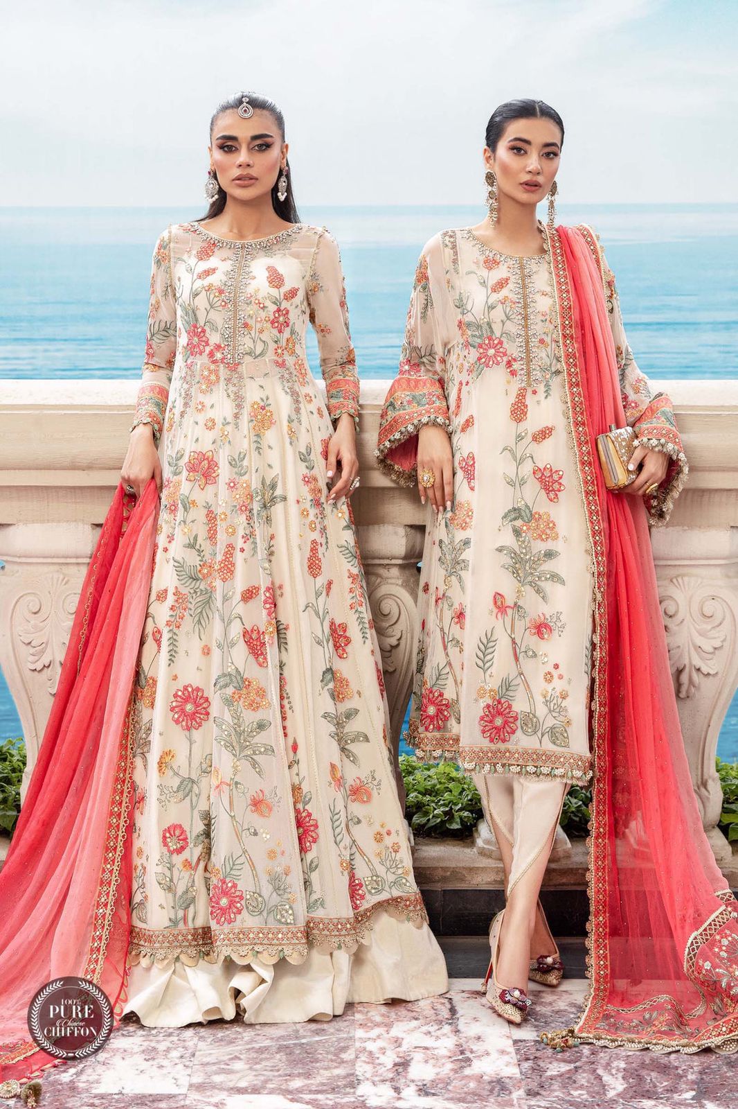 Cloud White Floral MPC-23-106 - Riwayat-e-khas