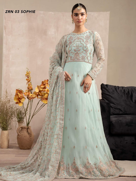 Naqsh by Zarif Unstitched Festive Formal 3 Piece Suit ZRN-03 SOPHIE - Riwayat-e-khas