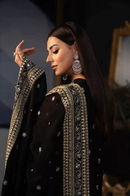 SIFA Valentino Embroidered Chiffon 3 Piece Suit - Zofi - Riwayat-e-khas