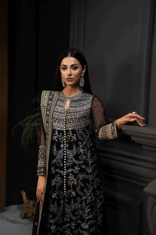 SIFA Valentino Embroidered Chiffon 3 Piece Suit - Zofi - Riwayat-e-khas