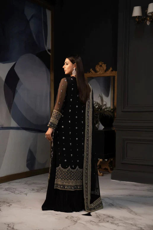 SIFA Valentino Embroidered Chiffon 3 Piece Suit - Zofi - Riwayat-e-khas